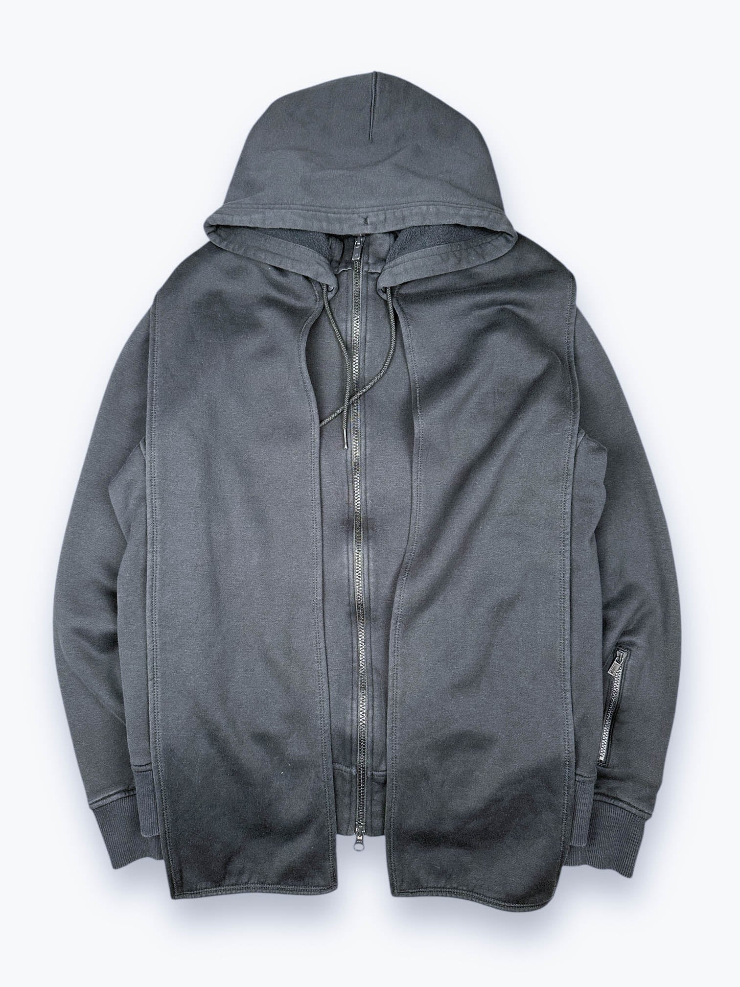 Y-3 Scarf Sweatshirt Hoodie Zip Up Navy