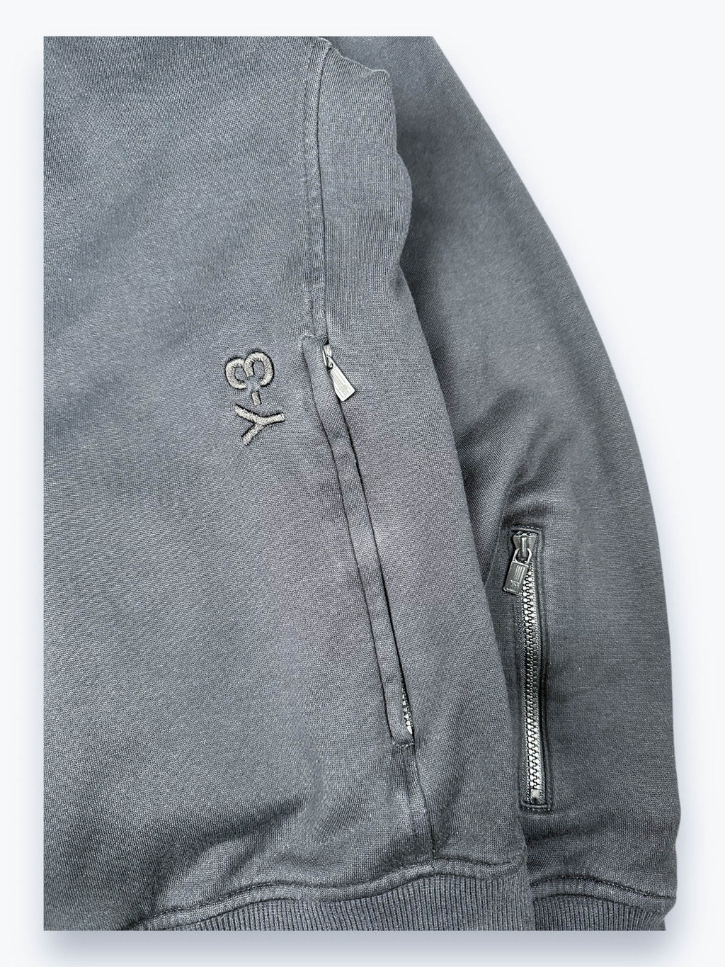 Y-3 Scarf Sweatshirt Hoodie Zip Up Navy